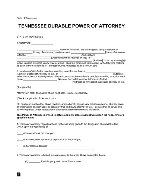 poas esk tn ztra|Tennessee Power of Attorney Laws 